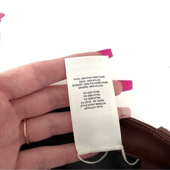 WILFRED FREE | Charm Pant Vegan Leather Skinny Size 00 Patina Brown Aritzia - Picture 10 of 10